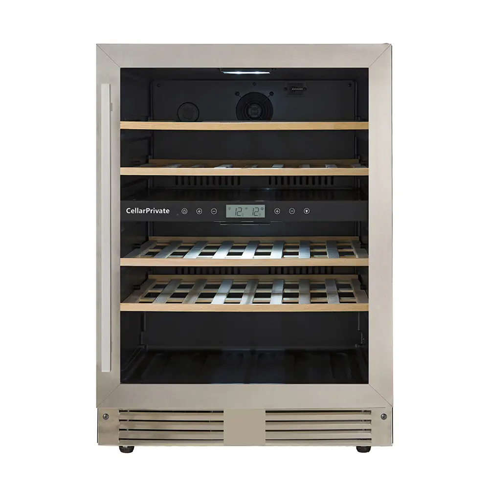 91023651 Винный шкаф Cellar Private CP043-2T 59.50x82x57.20 см 44 бутылки цвет черный/светло-серый STLM-0445488