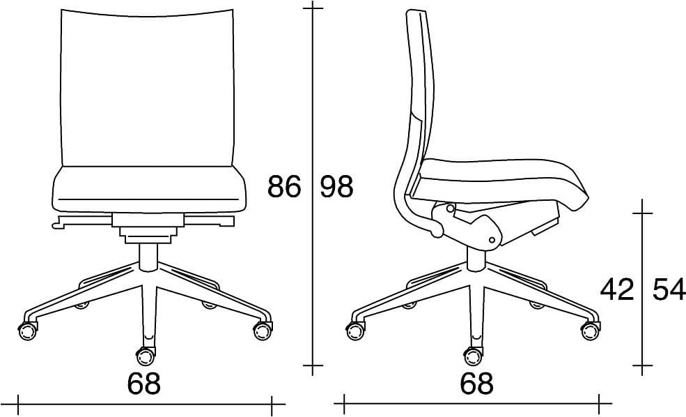 Кожаный офисный стул с 5 спицами TALIN Avia ARCH-00067008 - Вид №2