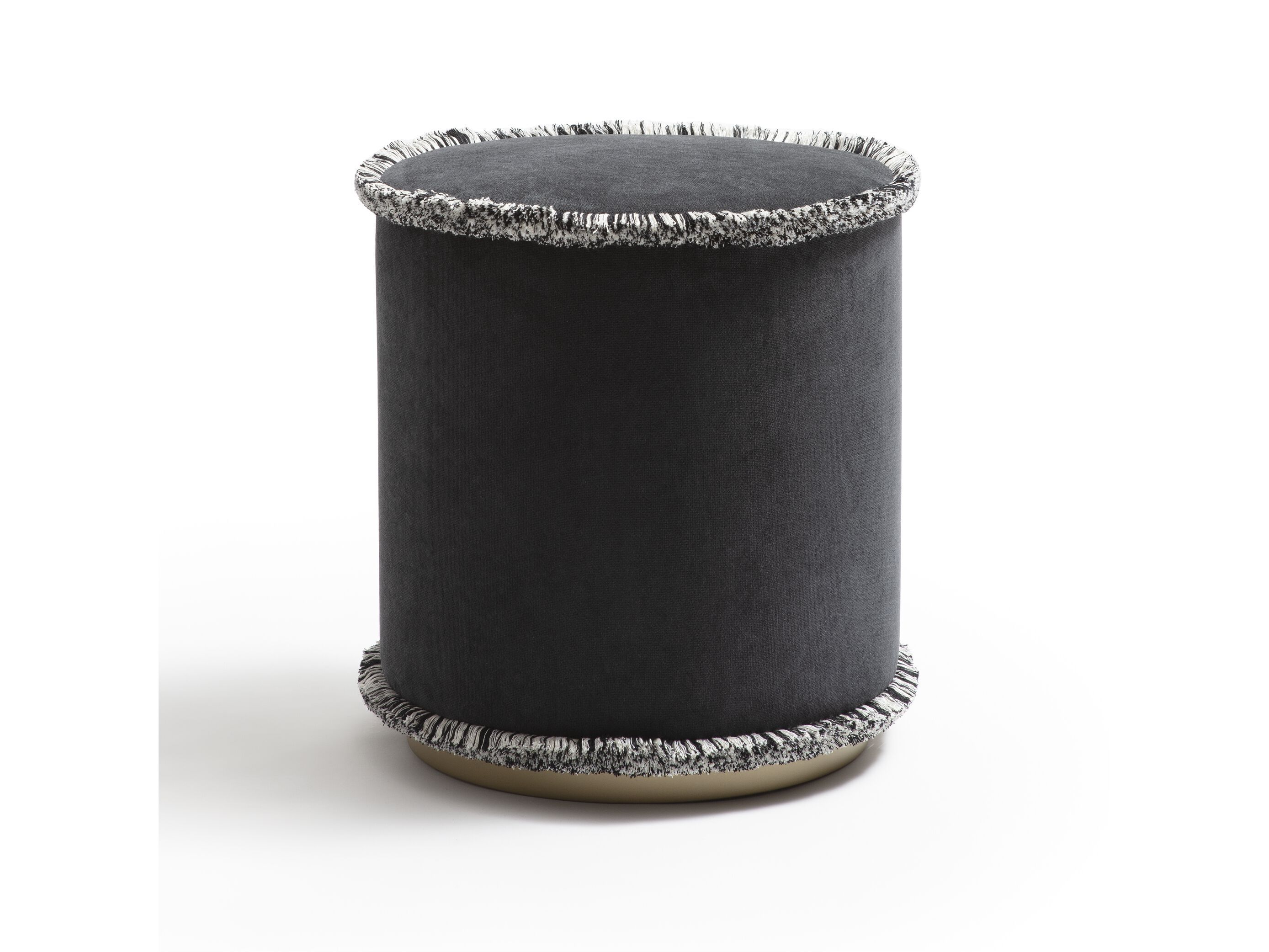 Круглый бархатный пуф LO DECOR IL POUF SALT & PEPPER ARCH-00037578