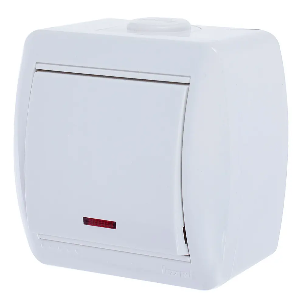 Выключатель Lezard Nata с подсветкой цвет белый STLM-2126270