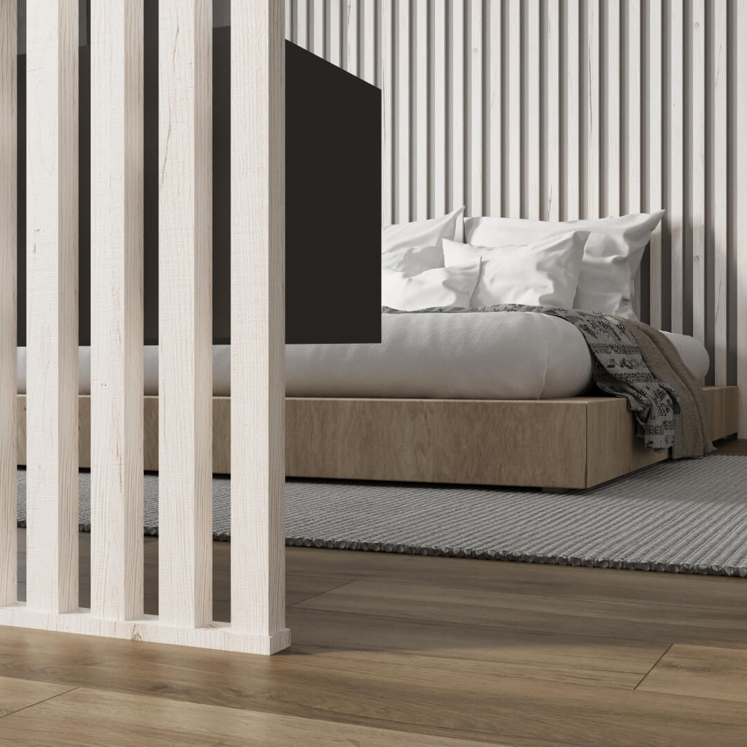 Интерьерная рейка МДФ STELLA Бриона Дуб Санремо Белый 16*40*2700 (уп.8 шт.) Standart STSR-809 - Вид №7