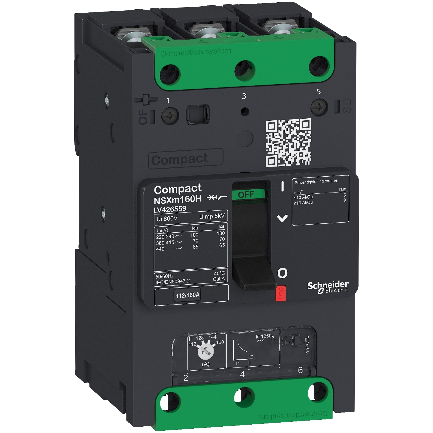 LV426458 Силовой автомат NSXm, 50кА, 3P, 125А Schneider Electric Compact 