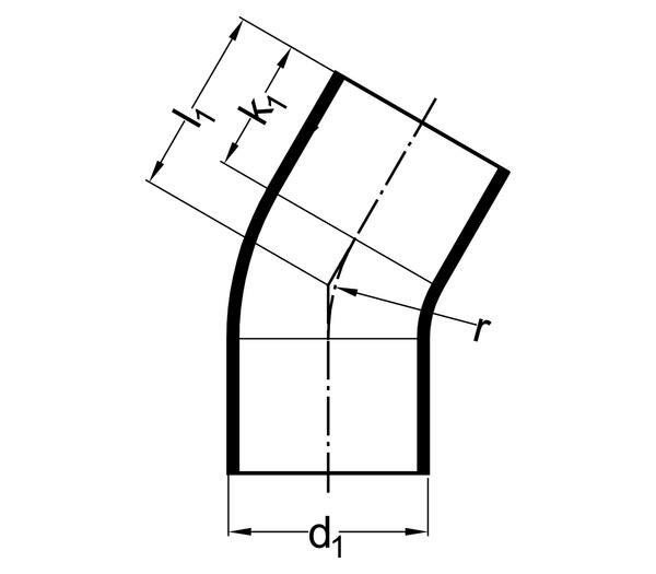 SANIT 294525517 15 ° дуги, ПЭ-сток  - Вид №1