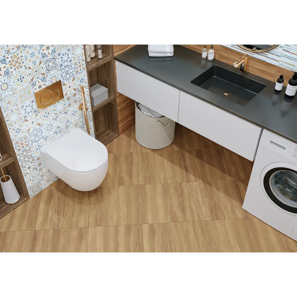 Керамогранит Portland Dark 41x41 см 1.85 м² матовый цвет коричневый Santreyd STLM-2147341 - Вид №6