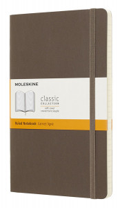 478456 Блокнот линованный "Classic Soft" Large, 192 листа, в линейку, коричневый Moleskine
