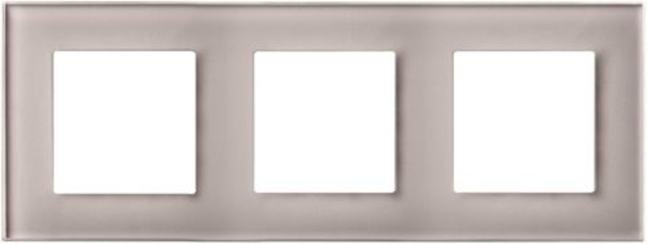 91077711 Рамка для розеток и выключателей GL-P103-LSG 3 поста цвет дымчатый Эстетика STLM-0472181 CGSS