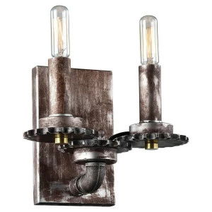 Бра металлическое на 2 лампы коричневое Lussole Loft LSP-9104 LUSSOLE LOFT LOFT 00-3931035 Коричневый