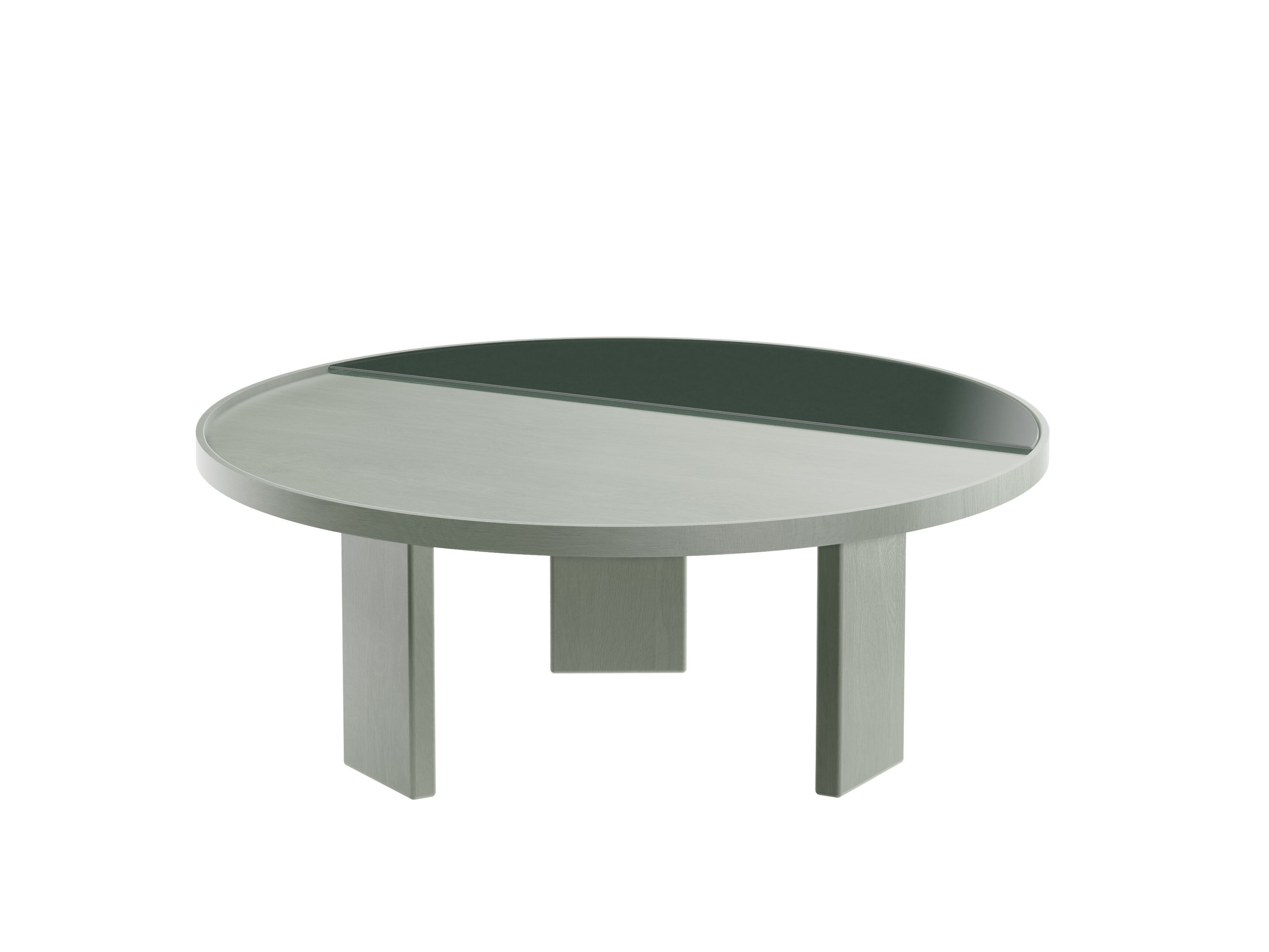 Круглый журнальный столик из дерева и стекла Noah Living Piet ARCH-00067689 - Вид №3