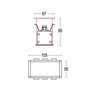 Алюминиевый квадратный светодиодный светильник Ghidini Lighting Edge ARCH-00034086 - Вид №8