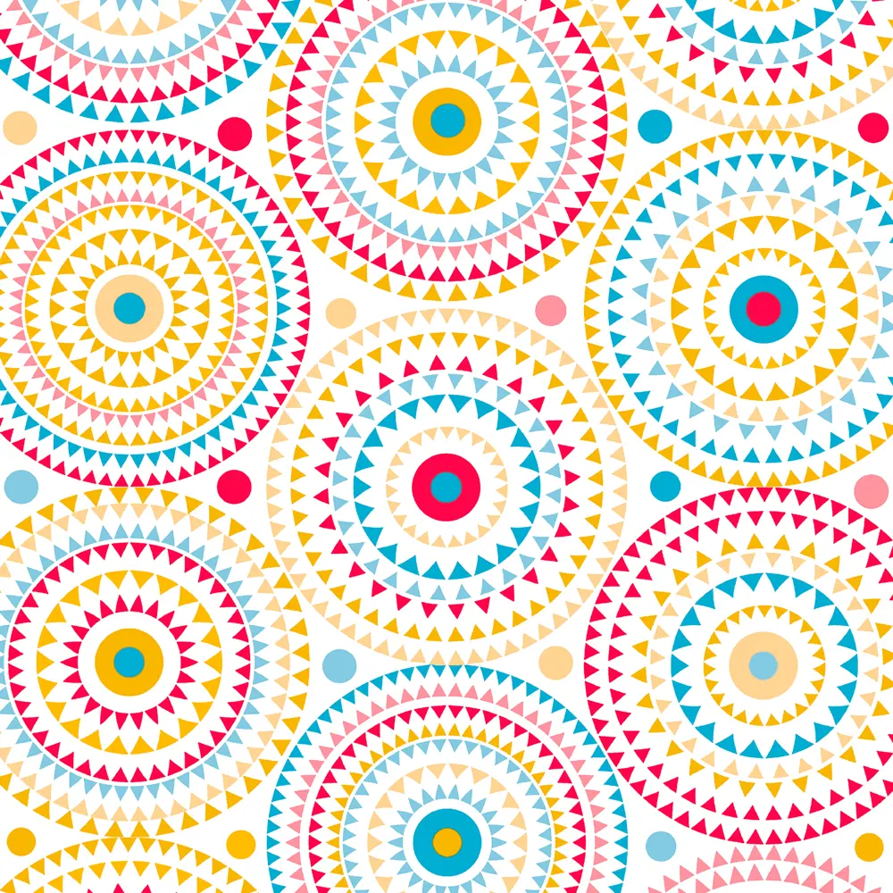 Скатерть с бейкой «Круги» прямоугольная 160х135 см разноцветная Santreyd Мажор STLM-2006969