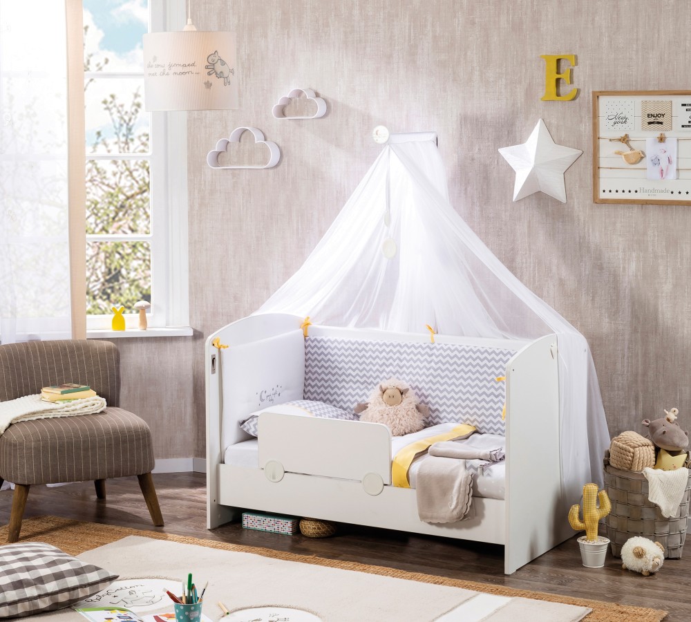 Бортик для кровати защитный белый Mini CILEK NATURA BABY 00-3832418 Белый Santreyd  - Вид №2