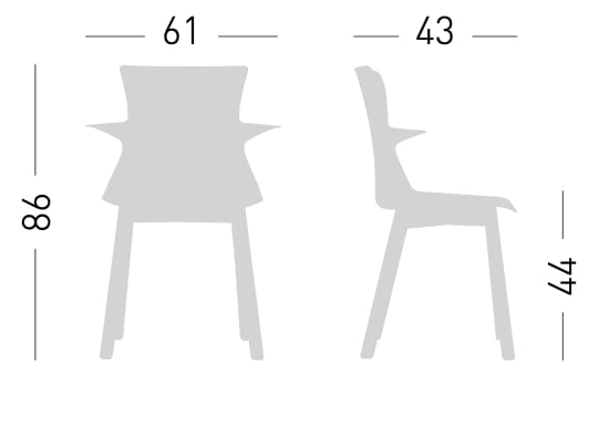 Стул из инженерного пластика со встроенной подушкой и деревянной рамой GABER тема ARCH-00132516 - Вид №2