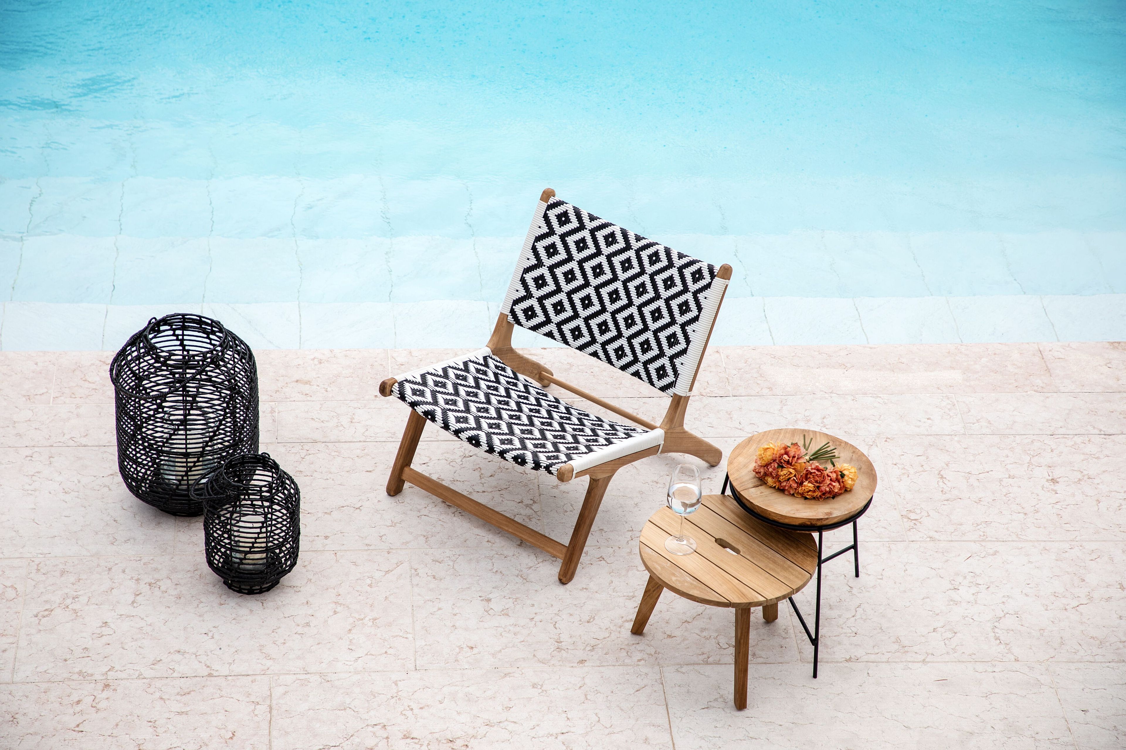 Садовое кресло из тикового дерева и синтетической ткани cbdesign Vienna Relax ARCH-00041545 - Вид №16