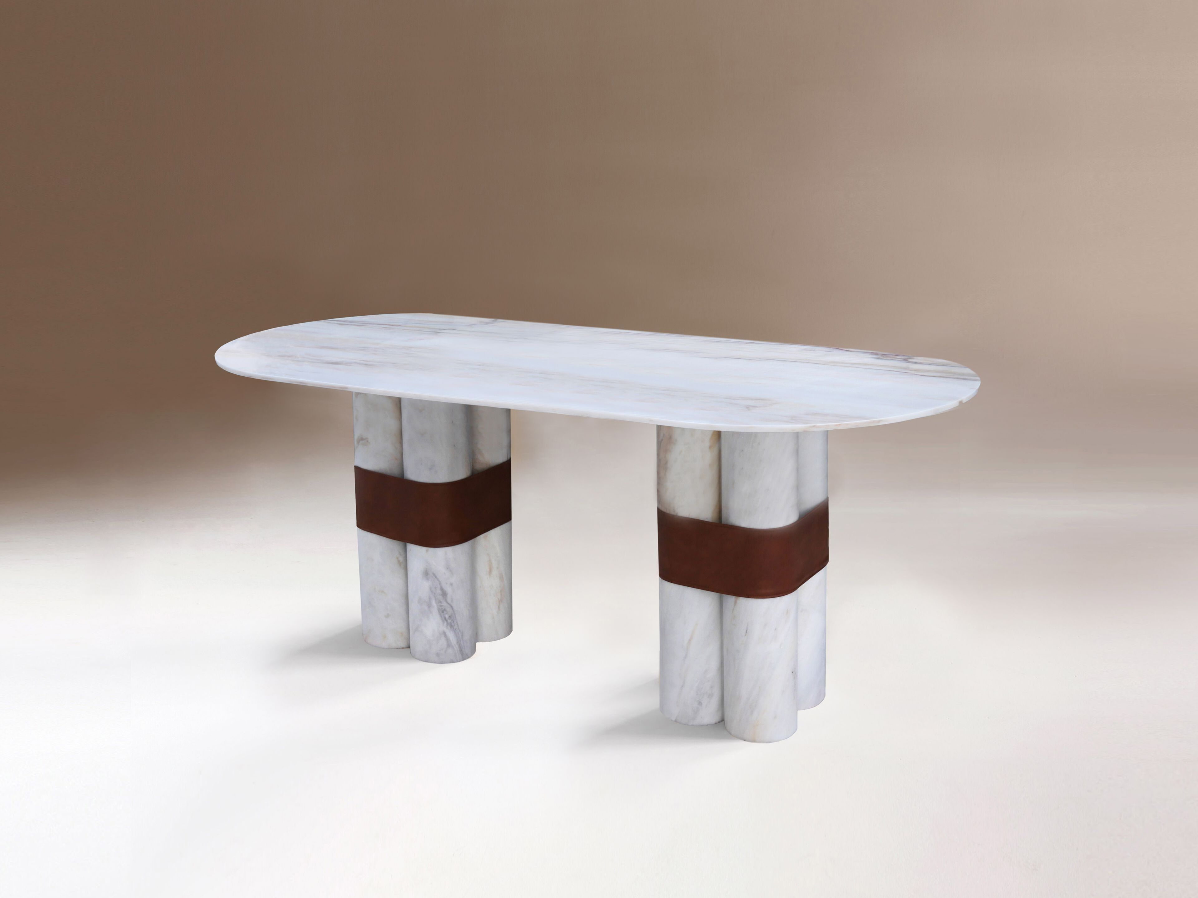 Овальная консоль из мрамора Estremoz DOVAIN STUDIO ARCH-00115142