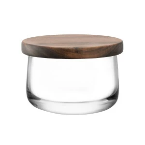 Чаша 13 см прозрачная с деревянной крышкой City LSA INTERNATIONAL  00-3870005 Коричневый;прозрачный