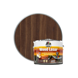90737950 Пропитка для защиты древесины Wood Lasur орех 9 л STLM-0361972 DUFA