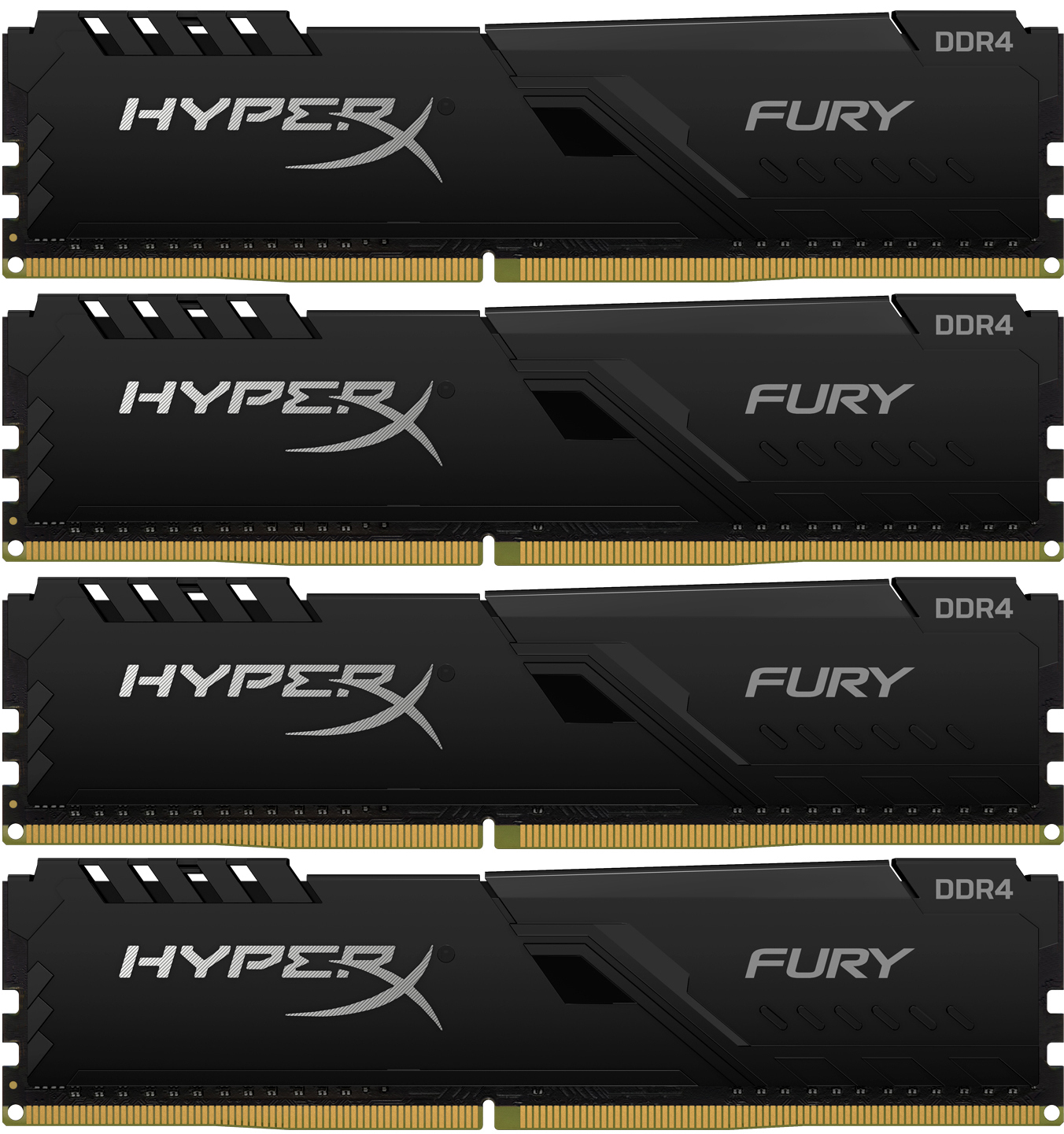 HX430C16FB4K4/64 64gb 3000mhz ddr4 cl16 dimm (kit of 4) hyperx fury black Kingston Santreyd 