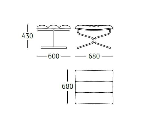 Тканевая мягкая подставка для ног ROSSIN Signa ARCH-00096546 - Вид №2
