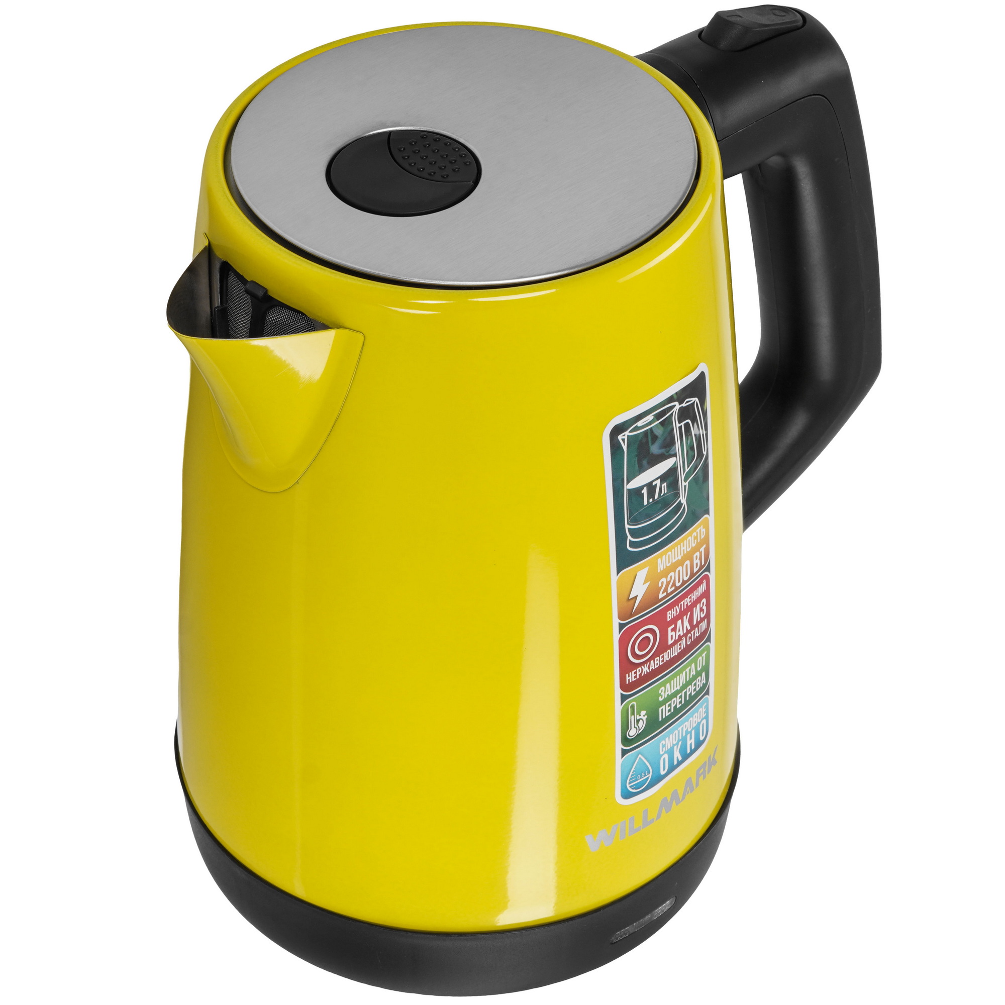 9908682 Электрочайник WILLMARK WEK-1758S желтый STDN-0092754 - Вид №2