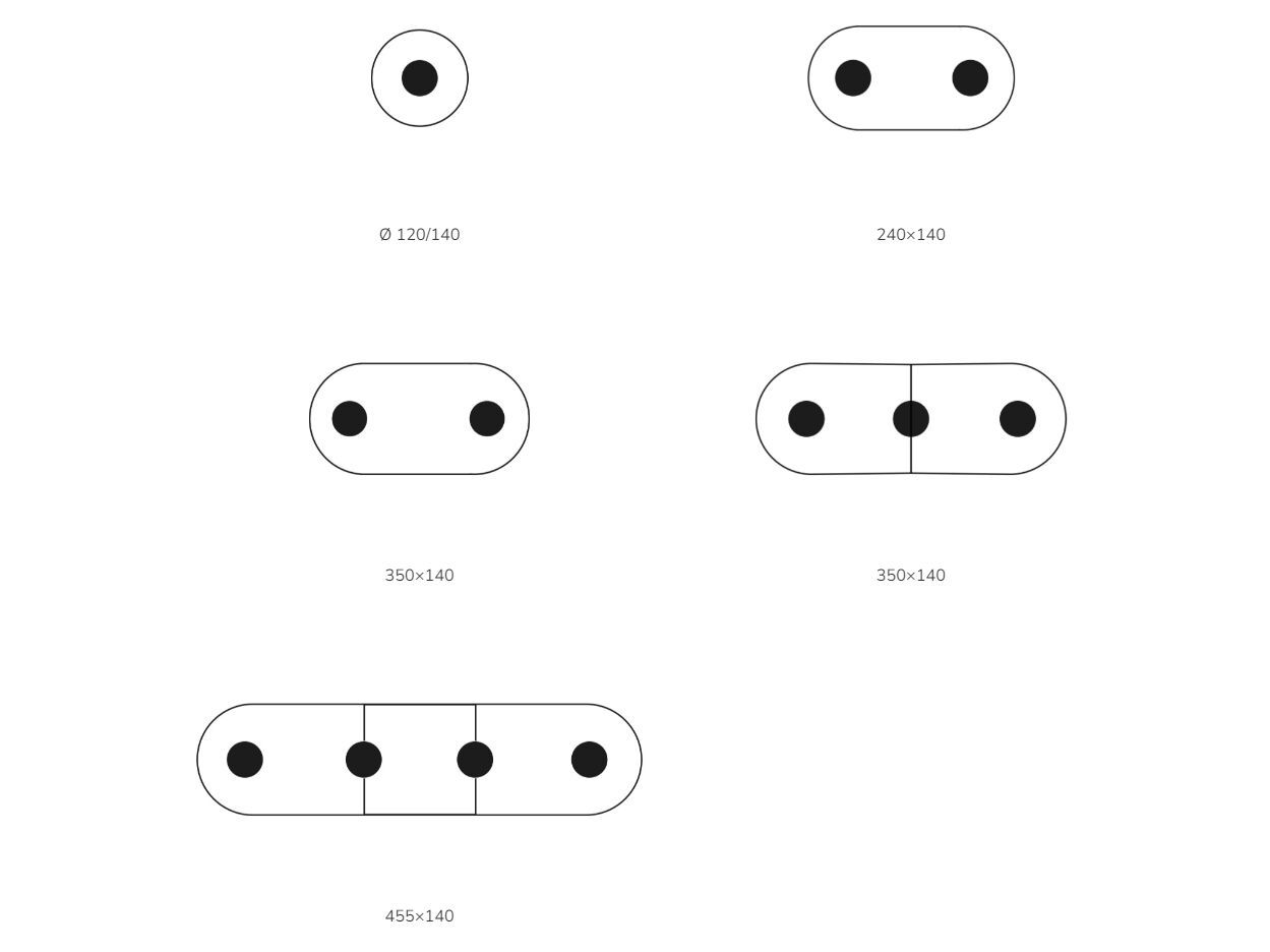 Овальный стол с основанием из переработанного полиэтилена Mobboli Kurt ARCH-00003610 - Вид №2