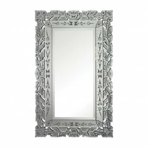 Зеркало настенное венецианское прямоугольное "Глэм" LOUVRE HOME VENICE 036084 Серебро