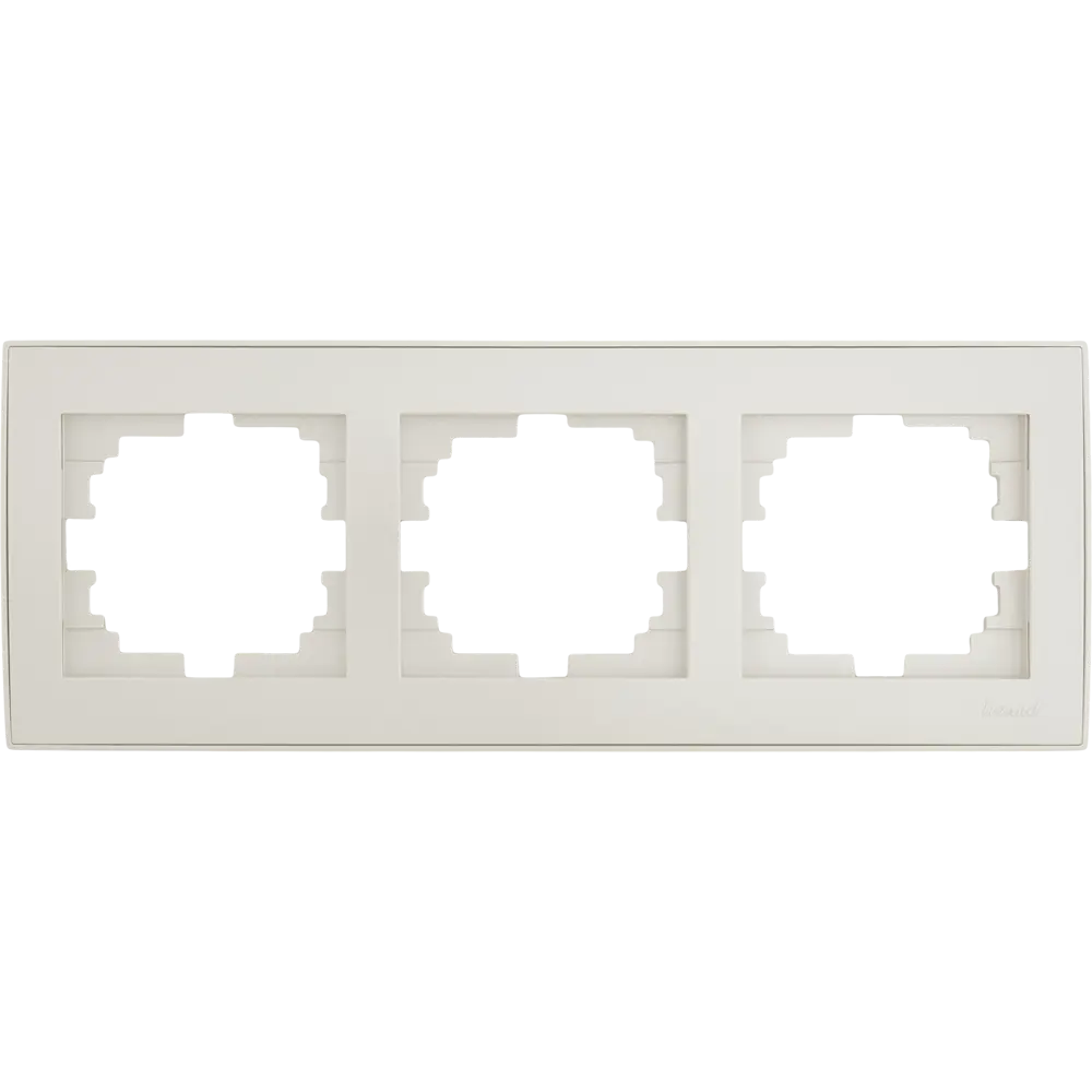 Рамка для розеток и выключателей Lezard Rain 3 поста, цвет жемчужно-белый матовый STLM-2016952