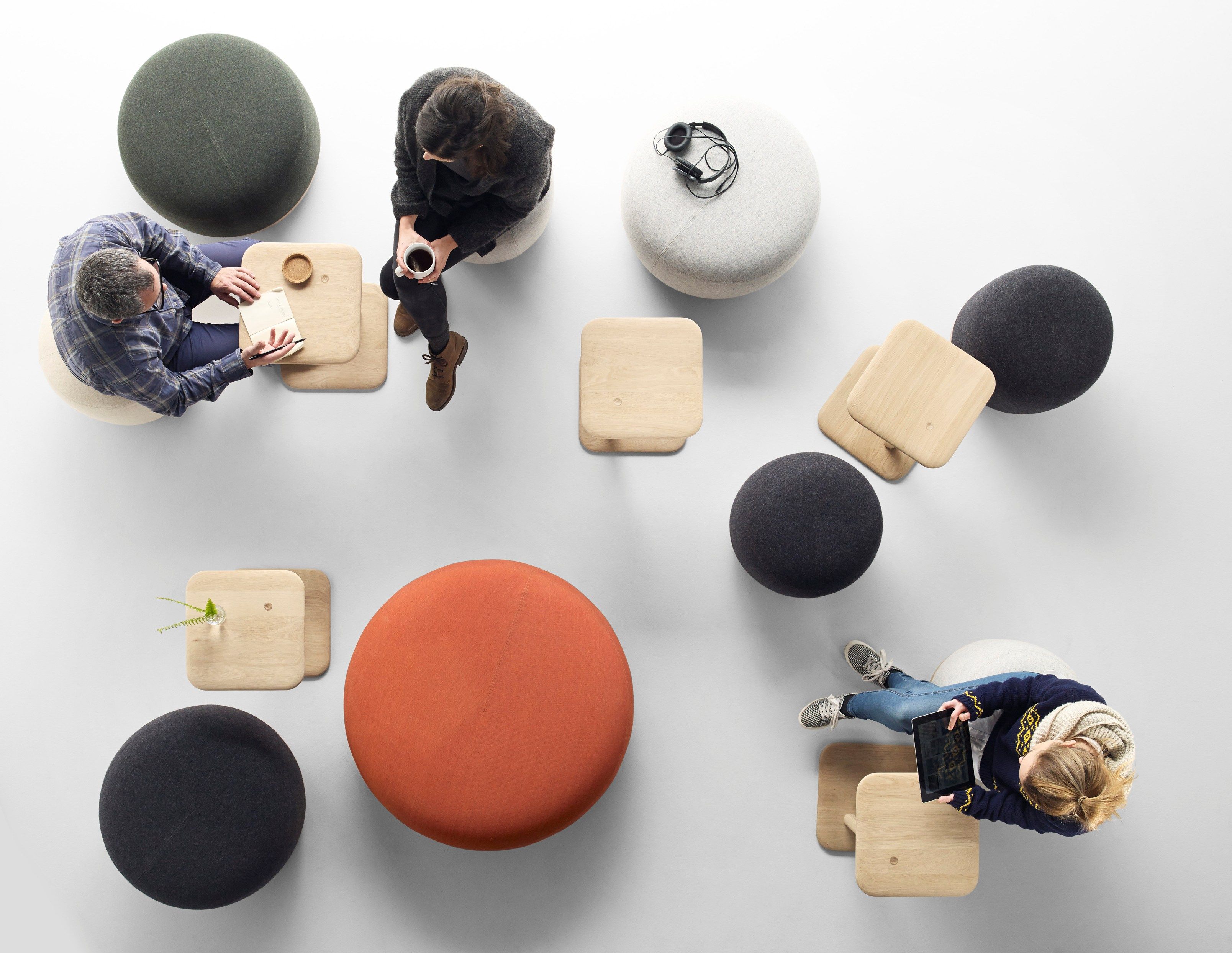 Круглый пуф из ткани ALKI ARCH-00071963 - Вид №7