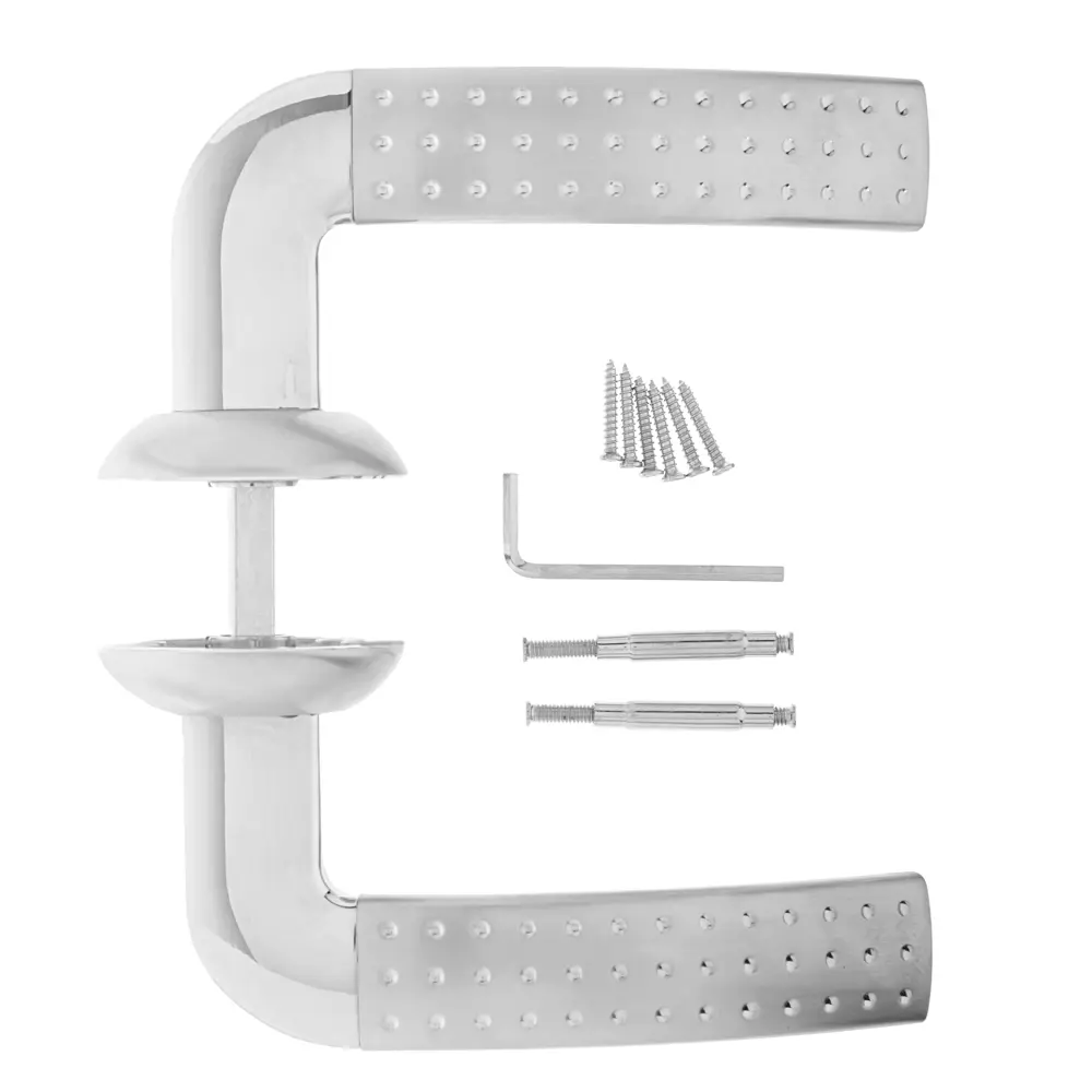 Ручки дверные на розетке Inspire ZC-26-L1/S1, ЦАМ, цвет матовый хром STLM-2127260 - Вид №2