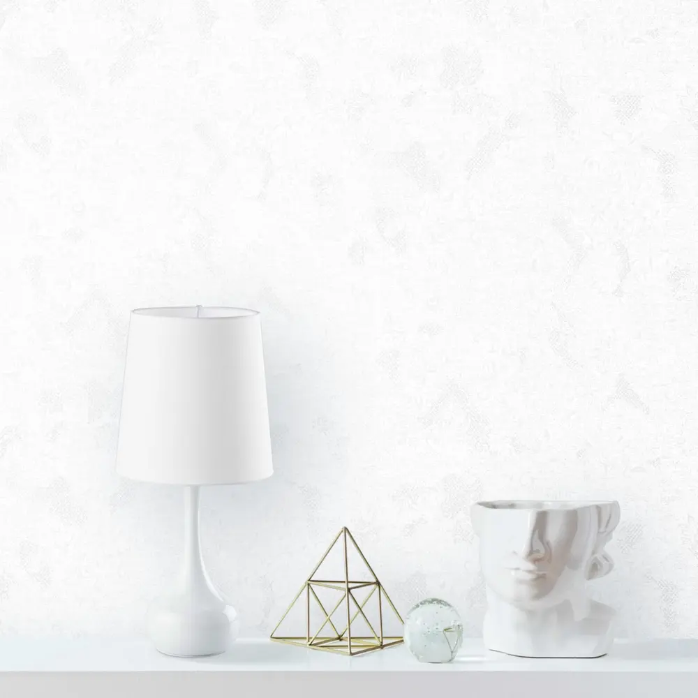 Обои флизелиновые Inspire Grace uni белые 1.06 м White 0 STLM-2024298 - Вид №2