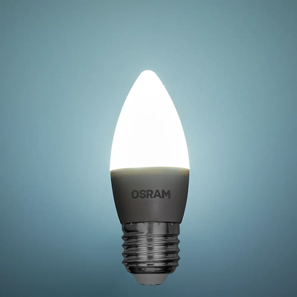 Лампа светодиодная Osram свеча 5Вт 470Лм E27 холодный белый свет STLM-2079320 - Вид №2