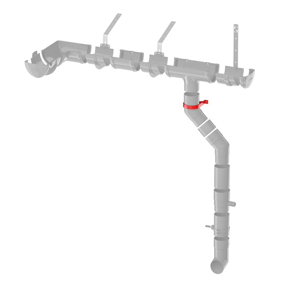 Хомут для водосточной трубы 82 мм цвет коричневый ТЕХНОНИКОЛЬ STLM-2061262 - Вид №3