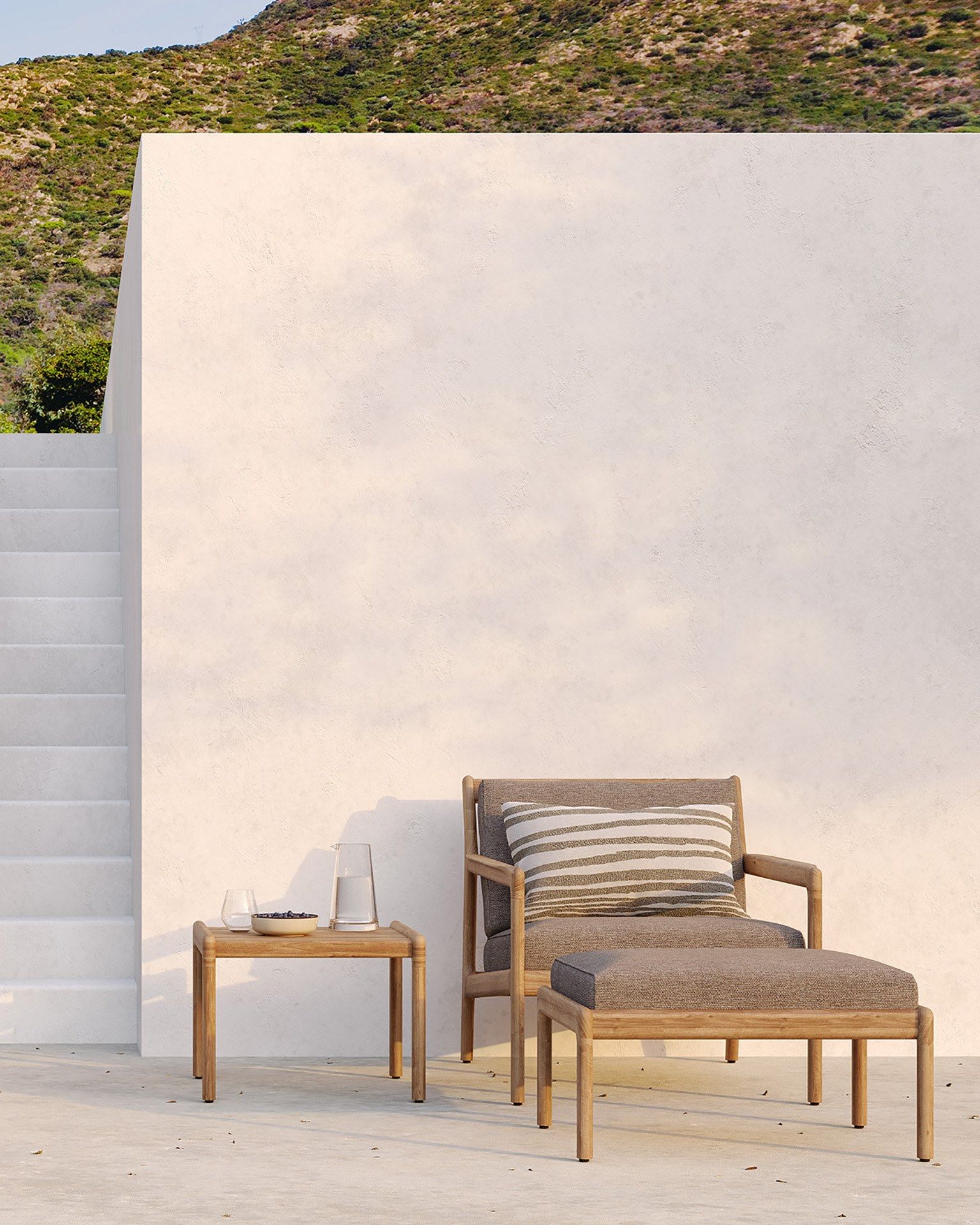 ТИК квадратный низкий садовый столик Ethnicraft Джек ARCH-00068965 - Вид №3