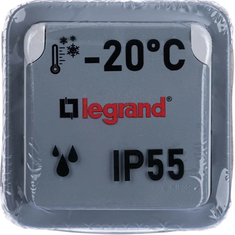 Розетка накладная Legrand Plexo с заземлением с крышкой цвет серый Плексо STLM-2068372 - Вид №6