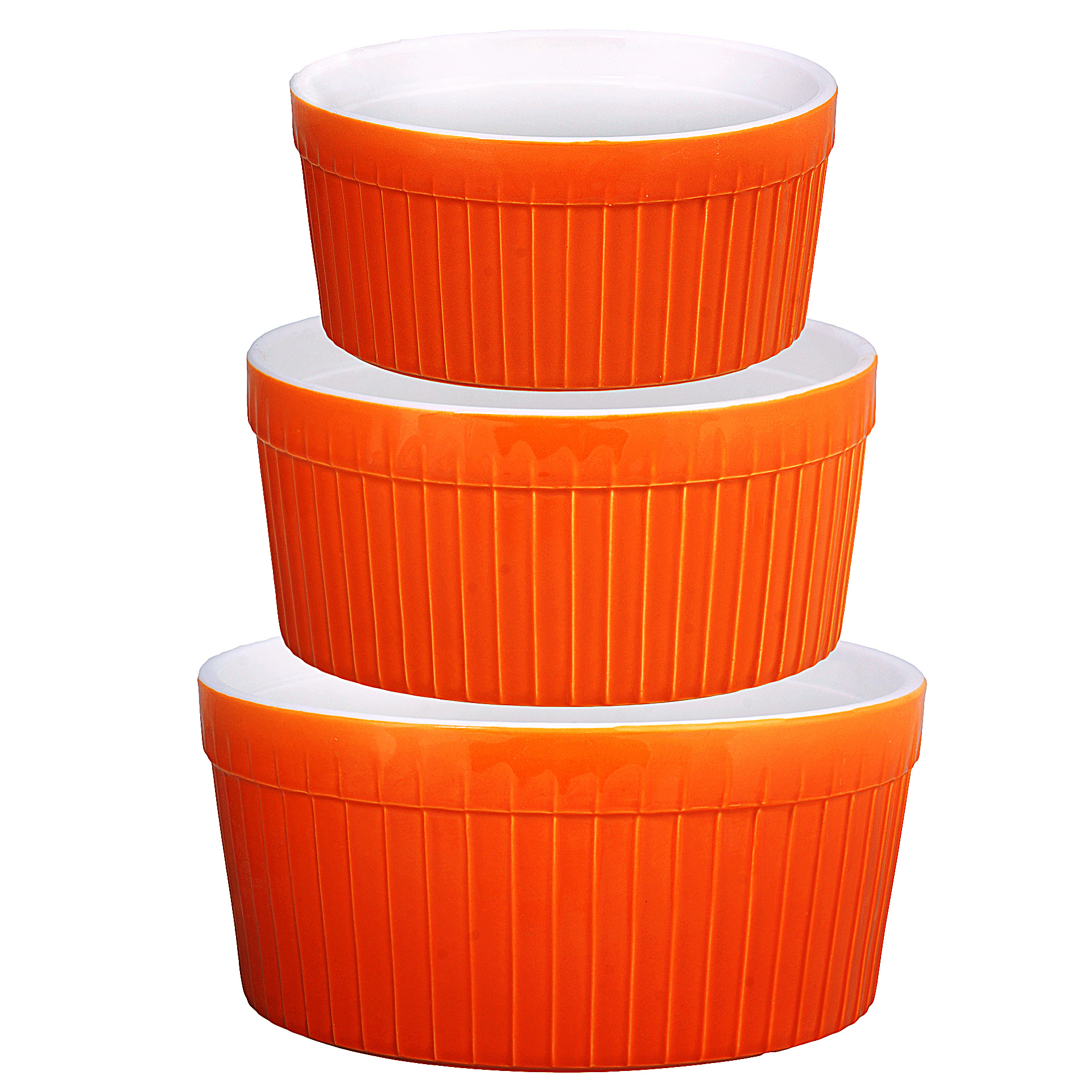 90188619 Набор салатниц керамика цвет оранжевый 3 шт 29570 STLM-0126042 LORAINE