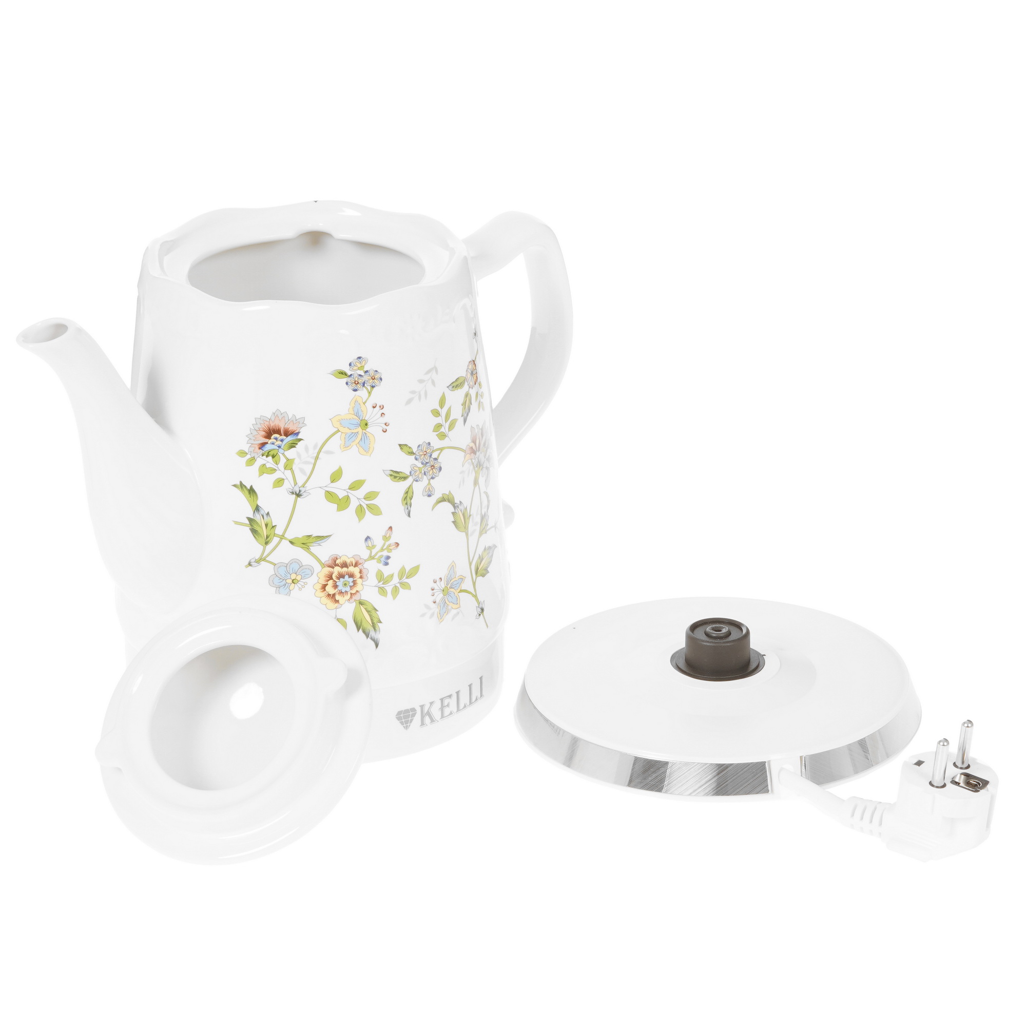 8195731 Электрочайник KELLI KL-1401 белый STDN-0088060 - Вид №3