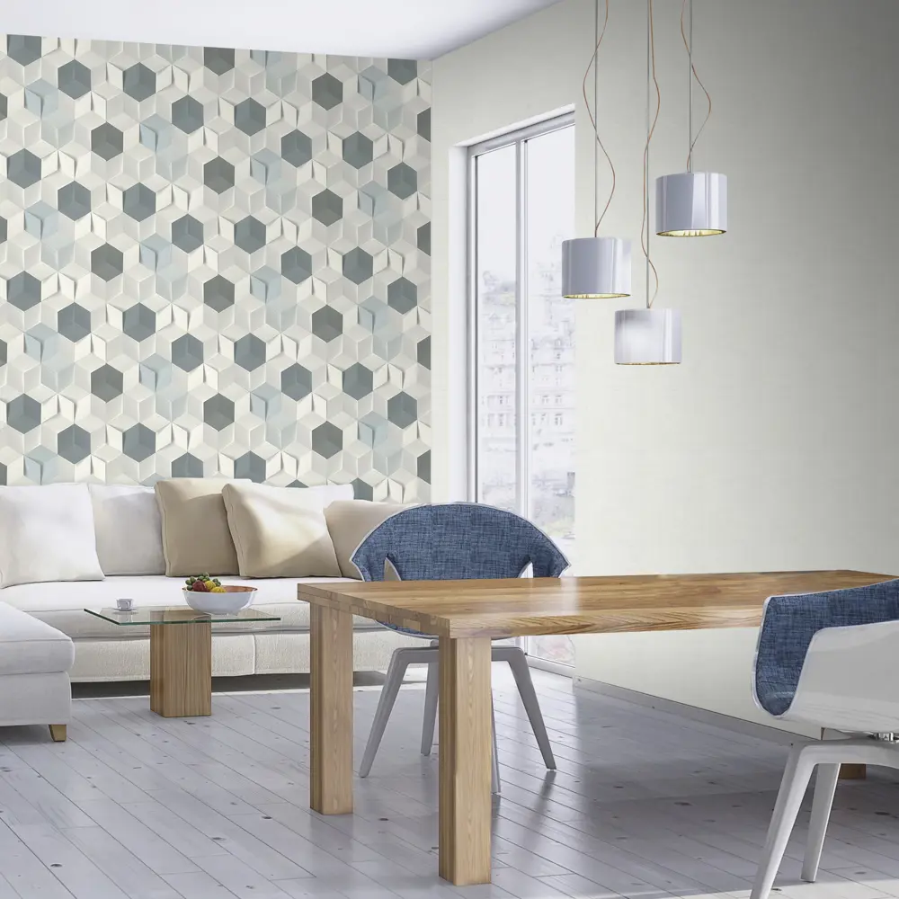 Обои флизелиновые Inspire Diego белые 1.06 м 641011 STLM-2073718 - Вид №3