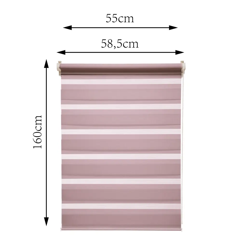 Штора рулонная день-ночь Inspire Peter 55x160 см сиреневая Santal 4 STLM-2096440 - Вид №2