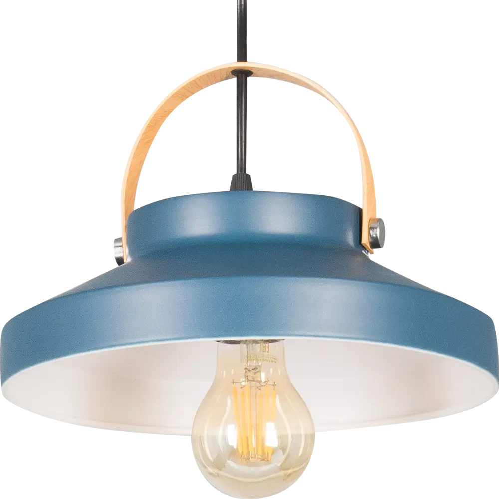 Подвесной светильник Toplight Wendi, 1 лампа, 7 м², цвет синий/дерево STLM-2118213 - Вид №5