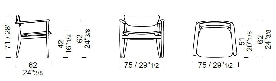 Тканевое кресло с подлокотниками Borzalino REGINA ARCH-00007193 - Вид №4