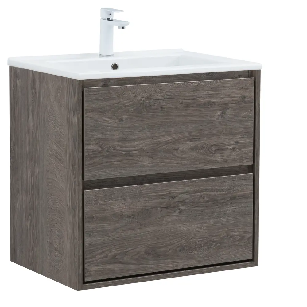 Тумба под раковину KONSENSA Мокка 2.0 подвесная 65 см цвет серый дуб STLM-2120893 - Вид №5