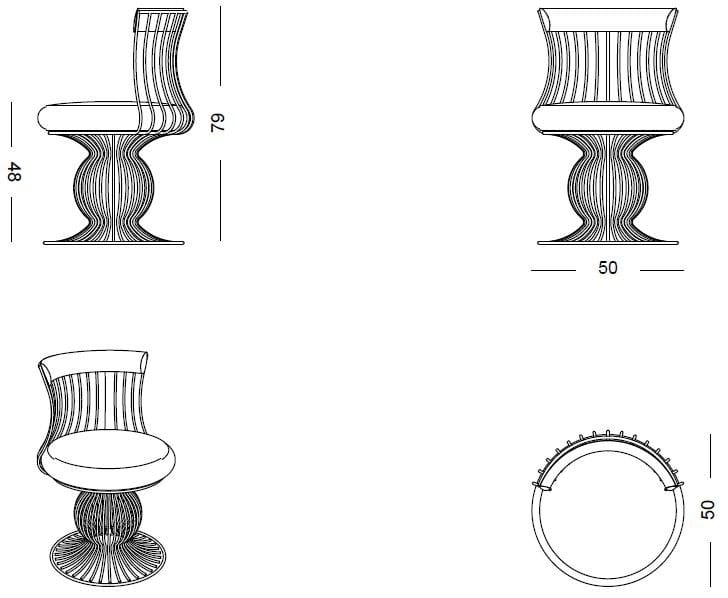 Железный стул Samuele Mazza Outdoor Sirio ARCH-00070485 - Вид №3