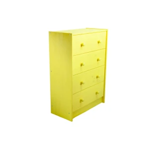 91227482 Комод Dipriz Хаба 4 ящика 62x30x90 см дерево цвет желтый STLM-1494760