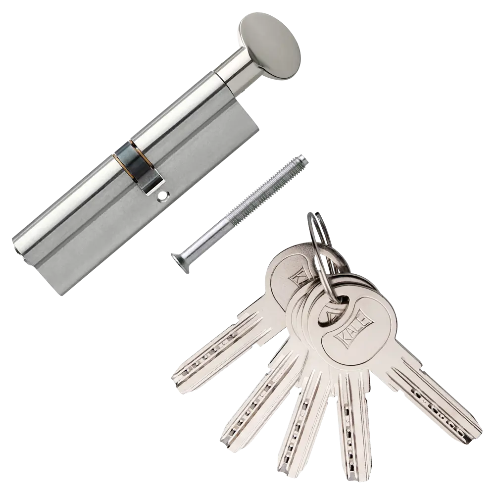 Цилиндр Kale 164SM-110-C-NP, 55х45 мм, ключ/вертушка, цвет никель 82394813 STLM-2053592  - Вид №1