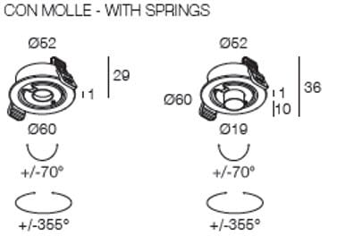 Регулируемый встраиваемый прожектор DGA ACROBAT 360 ARCH-00097676 - Вид №2