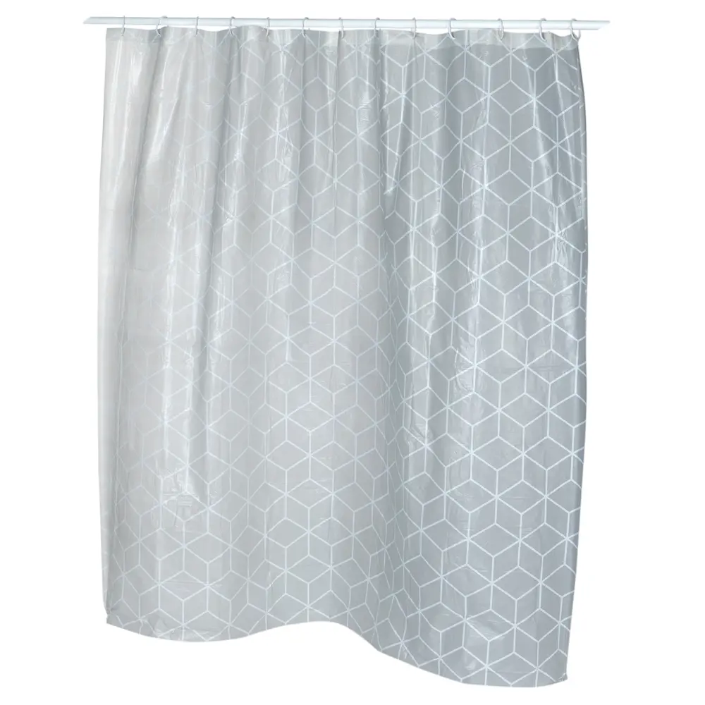 Штора для душа с кольцами Pescara 180x180 см Peva цвет серый Santreyd нет STLM-2046187 - Вид №1