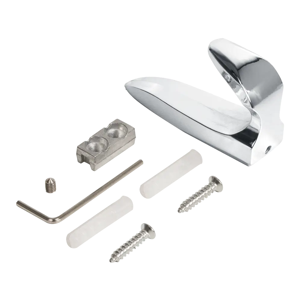 Крючок мебельный Ajax MB-LM/K-002 цвет хром STLM-2110327 - Вид №2