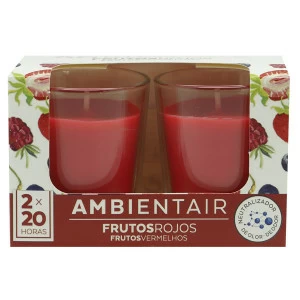 Свечи ароматические 2 штуки "Красные фрукты" AMBIENTAIR  00-3881033 Красный