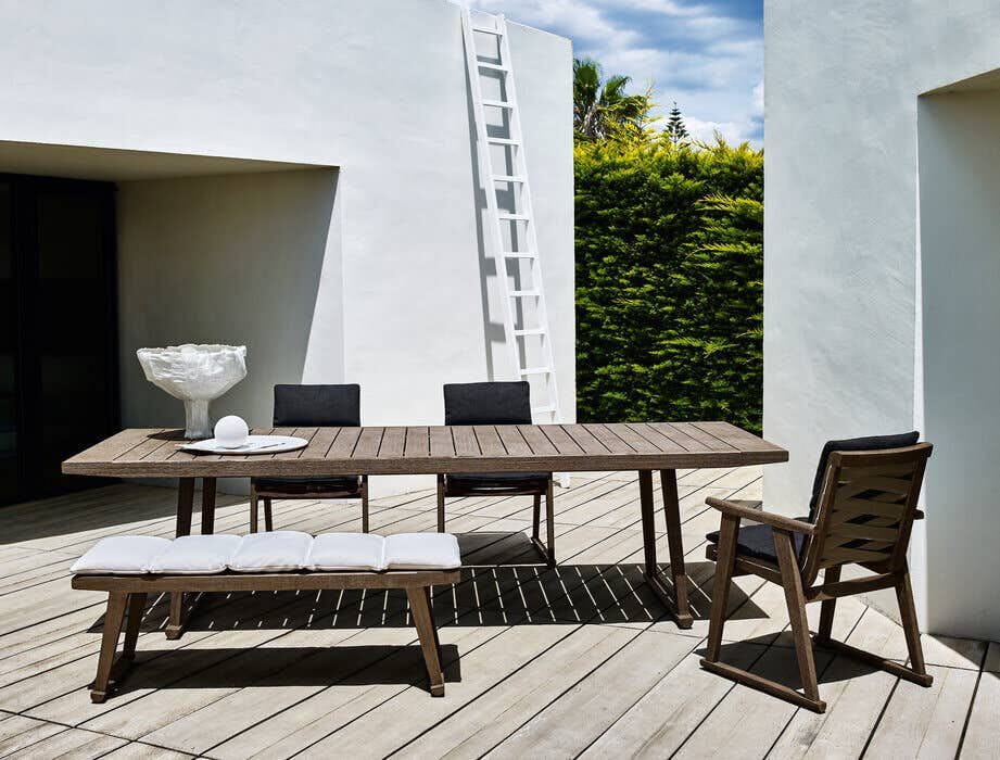 Стул для сада из тикового дерева с подлокотниками B&B Italia Outdoor Чт ARCH-00129271 - Вид №6