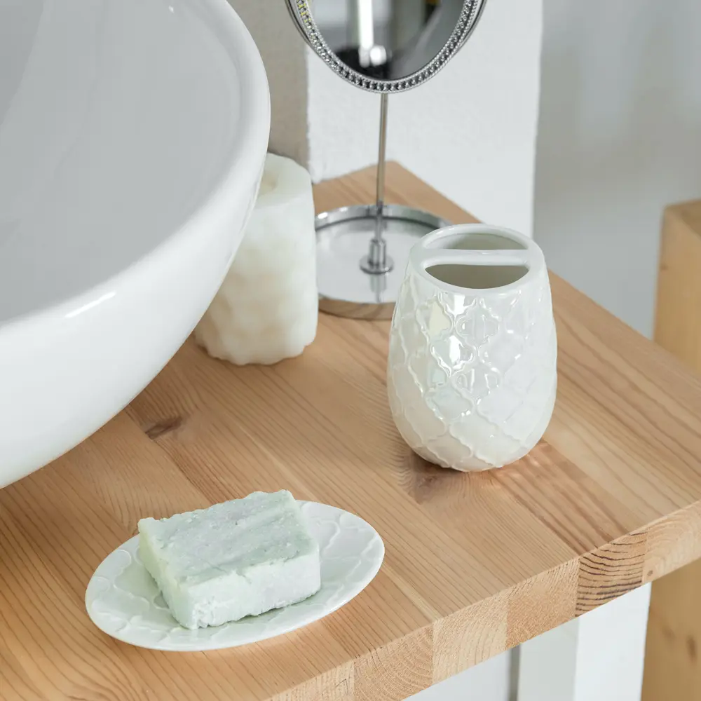 Мыльница Lamis керамика цвет бежевый WESS STLM-2007823 - Вид №3