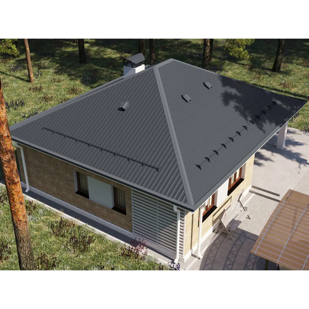 Профнастил C-21 0.45 мм 1060x2000 мм RAL 7024 графит 83136997 STLM-2046358 Santreyd  - Вид №3
